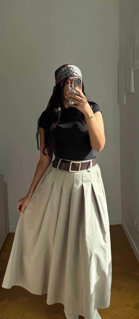 Jupe trapèze longue